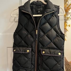 J crew quilted vest. Black and gold. Great condition